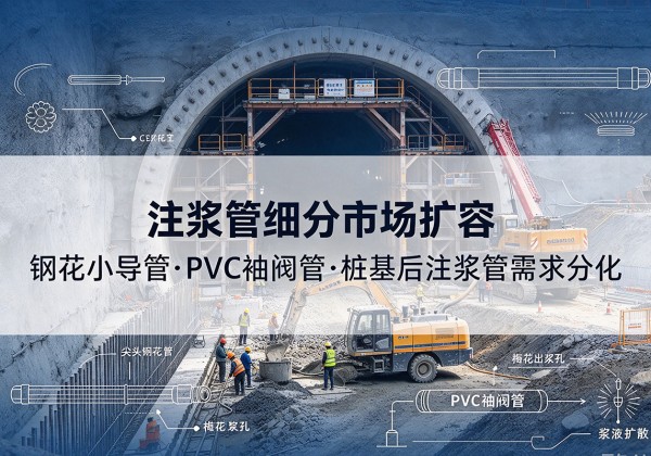 惠东注浆管细分市场扩容，隧道钢花小导管、PVC 袖阀管、桩基后注浆管需求分化